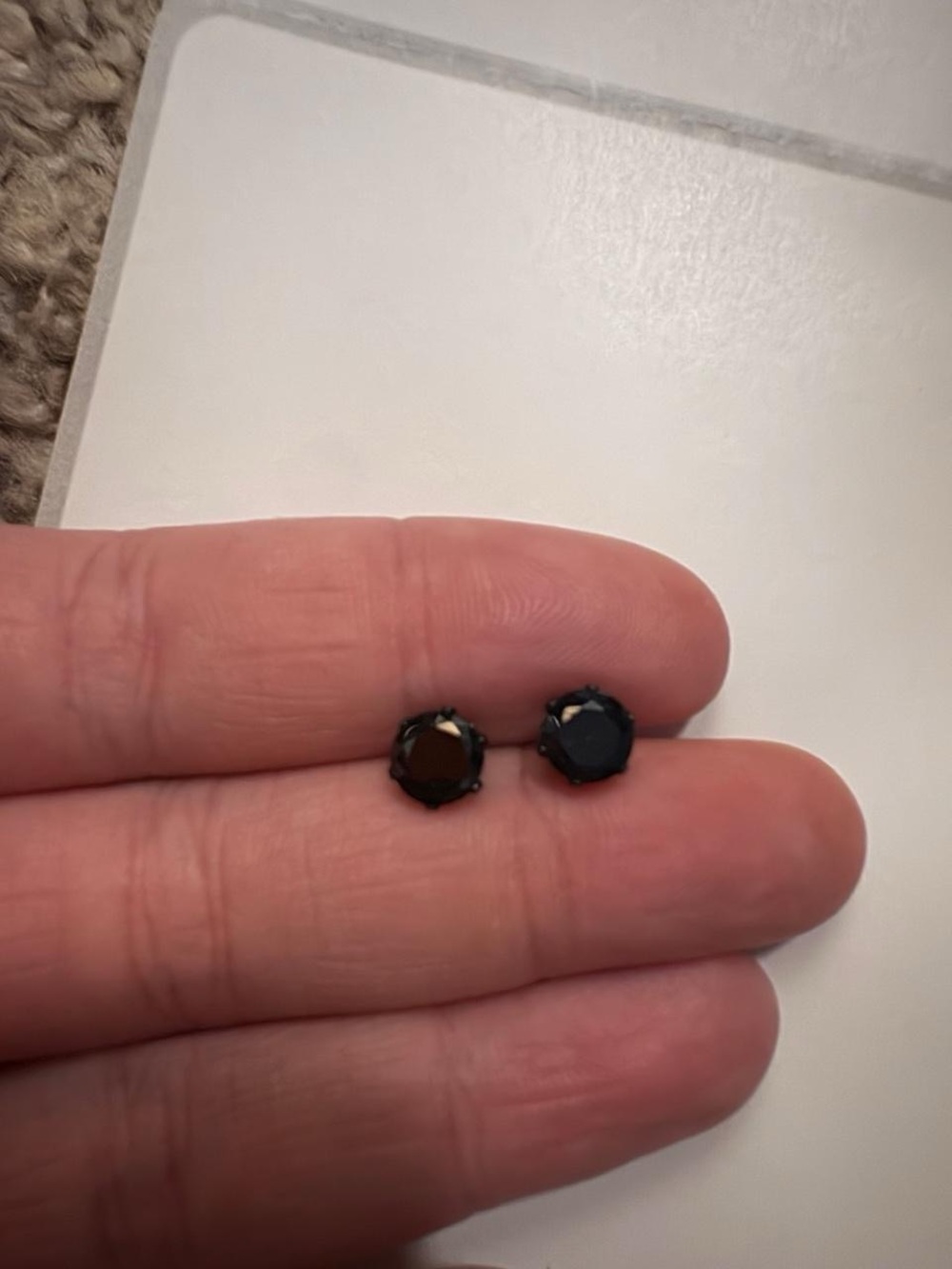 Black Stud Earrings